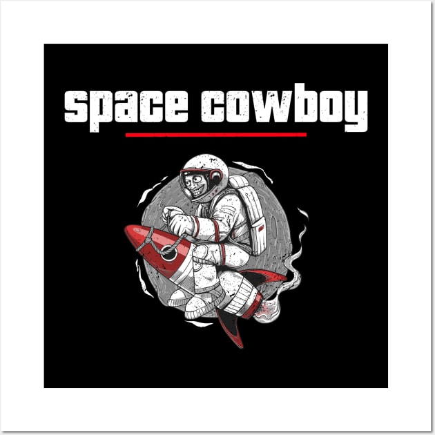 Space Cowboy Wall Art by Samuel Tee